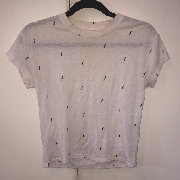 Z Supply white lightening bolt tee - Picture 1 of 2